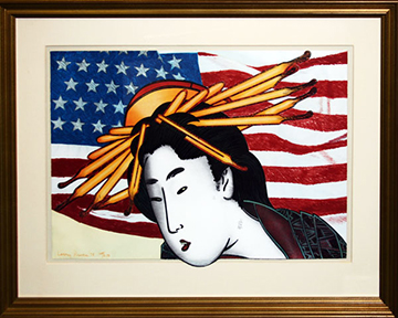 LARRY RIVERS "MADAMA BUTTERFLY" LITHOGRAPH  21" X  30"