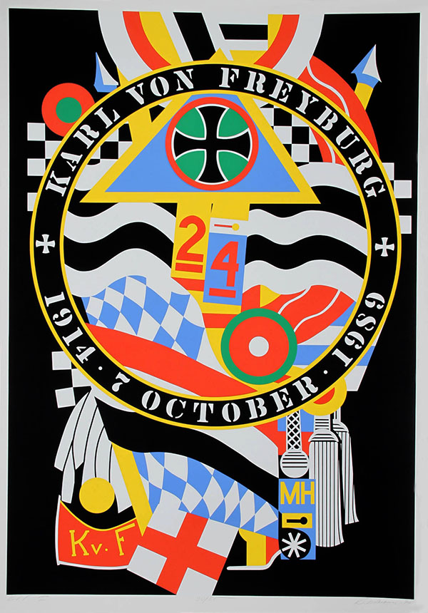 ROBERT INDIANA    "THE HARTLEY ELEGIES I"    77" X 53"
