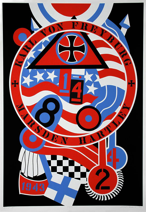 ROBERT INDIANA   "THE HARTLEY ELEGIES  II"    77" X 53"