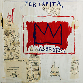 JEAN-MICHEL BASQUIAT "PER CAPITA" SCREENPRINT  40"X 40"