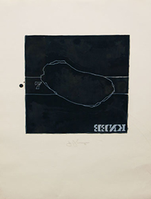JASPER JOHNS "THE KNEE" LITHOGRAPH   31" X  23"