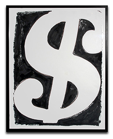 ANDY WARHOL "$" DOLLAR SIGN -  ORIGINAL 1981 31" X 24"