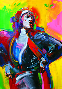 PETER MAX "MICK JAGGER" ORIGINAL ACRYLIC ON PAPER
