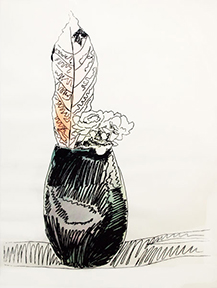 ANDY WARHOL "FLOWERS (HAND COLORED)" SCREENPRINT