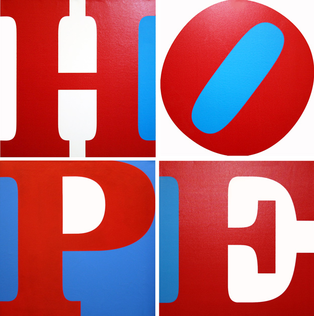 ROBERT INDIANA - HOPE (R/W/B) ROBERT INDIANA - HOPE (R/W/B)