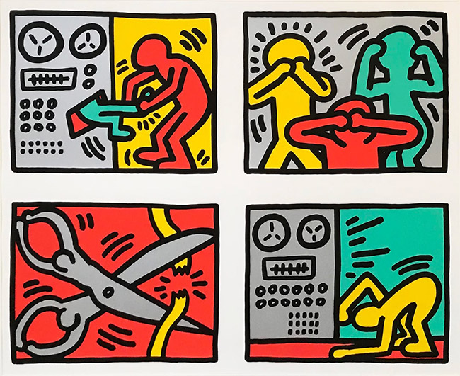 KEITH HARING - POP SHOP III QUAD KEITH HARING - POP SHOP III QUAD