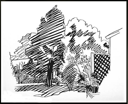 TOM WESSELMANN "JEANIES BACKYARD EAST HAMPTON"  S/N